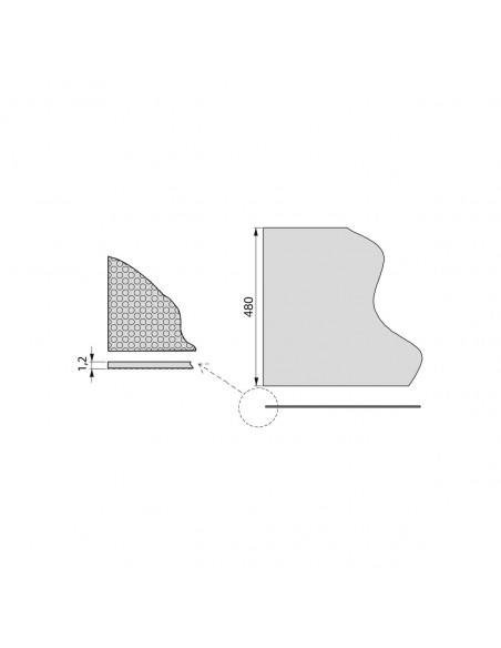 Emuca Tappeto antiscivolo per cassetti 1,5 m, Punteggiato, Plastica grigia, Tecnoplastica