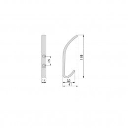 Emuca Appendiabiti da parete Nelson, 3, Anodizzato opaco, Alluminio 2