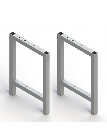 Emuca Gambe laterali per panca per spogliatoi, alluminio, anodizzato opaco, 2 un.