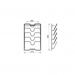 Emuca Supporto Supra per appendere coperchi, Cromato brillo, Acciaio 2