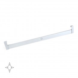 Emuca Barra appendiabili per armadi Polux con luce LED con sensore di movimento, 708, Anodizzato opaco