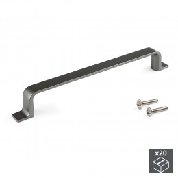 Emuca Maniglie per mobile, interasse 160 mm, Zama, Color Titanio, 20 u.