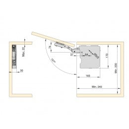 Emuca Braccetto Agile Smart elevabile, 1600 - 3600, Plastica grigio antracite, Acciaio e Tecnoplastica 2
