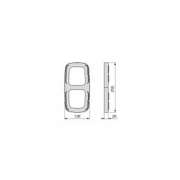 Emuca Spessore laterale per appendiabiti per armadio Sling, Plastica bianca, Tecnoplastica 2