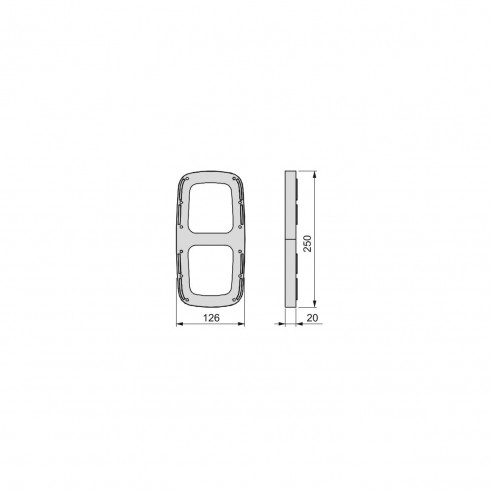 Emuca Spessore laterale per appendiabiti per armadio Sling, Plastica bianca, Tecnoplastica