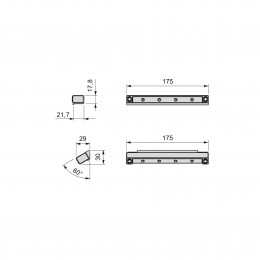 Emuca Luce LED a batterie per interno di cassetti Drawled con sensore a vibrazione e luce fredda, 0,6 W, Verniciato alluminio 2