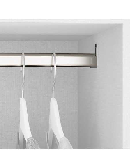 Emuca Bastone appendiabiti, ovale 30x15 mm, 950 mm, Acciaio, Cromo, 2 u.