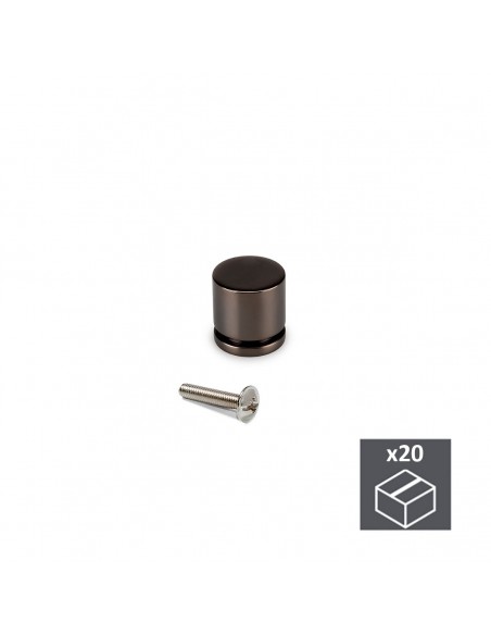 Emuca Pomolo per mobile, Zama, Titanio, 20 u.