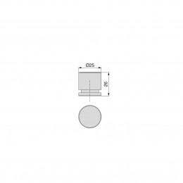 Emuca Pomolo per mobile, Zama, Titanio, 20 u. 2