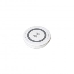 Emuca Caricatore wireless per cellulari Airless, 5V DC - 1,8A, Plastica bianca, Tecnoplastica