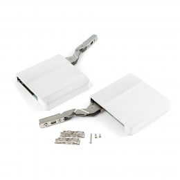 Emuca Braccetto per ante a ribalta verso l'alto Agile, 960 - 2040, Plastica bianca, Acciaio e Tecnoplastica