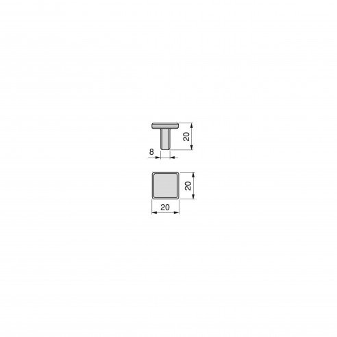 Emuca Pomolo per mobile, Zama, Nichel satinato, 25 u.