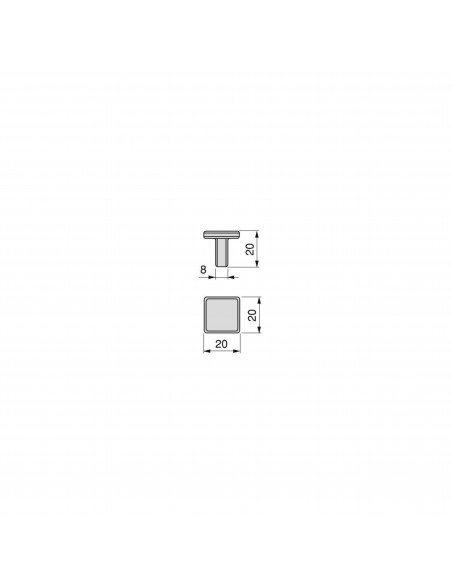 Emuca Pomolo per mobile, Zama, Nichel satinato, 25 u.