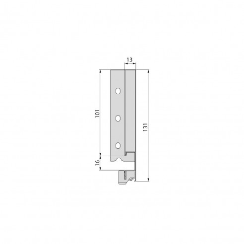 Emuca Cassetto esterno Vertex 40 kg altezza 131 mm, 400, Verniciato bianco, Acciaio