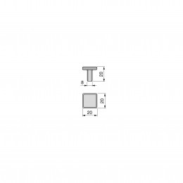 Emuca Pomolo per mobile, Zama, Cromo, 25 u. 2