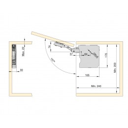 Emuca Braccetto Agile Smart elevabile, 1600 - 3600, Plastica bianca, Acciaio e Tecnoplastica 2