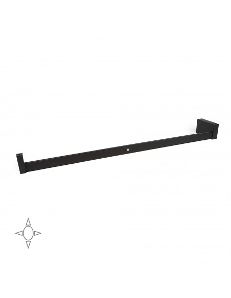 Emuca Barra appendiabili per armadi Castor con luce LED, batteria rimovibile e sensore di movimento, 1.008, Verniciato moka