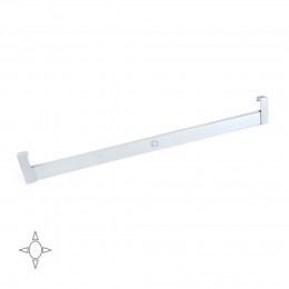 Emuca Barra appendiabili per armadi Polux con luce LED con sensore di movimento, 558, Anodizzato opaco