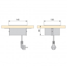 Emuca Multipresa Atom 14 per scrivania, EU, Verniciato alluminio, Acciaio e Tecnoplastica e Alluminio 2