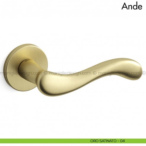 Maniglia per porta Ande Mandelli oro satinato