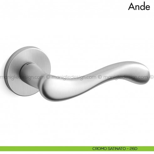 Maniglia per porta Ande Mandelli cromo satinato