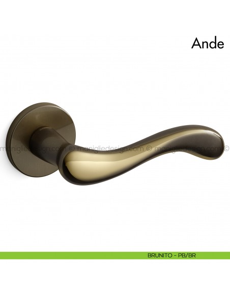 Maniglia per porta Ande Mandelli brunito