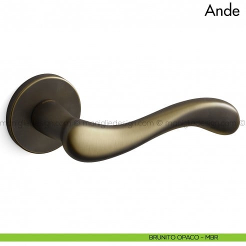 Maniglia per porta Ande Mandelli brunito opaco
