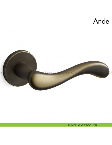 Maniglia per porta Ande Mandelli brunito opaco