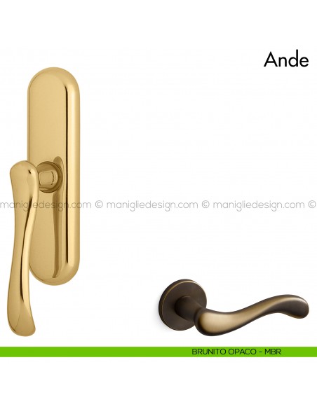 Maniglia per finestra cremonese Ande Mandelli brunito