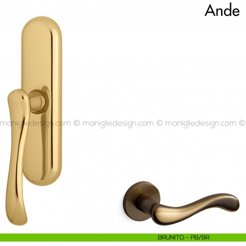 Maniglia per finestra cremonese Ande Mandelli brunito opaco