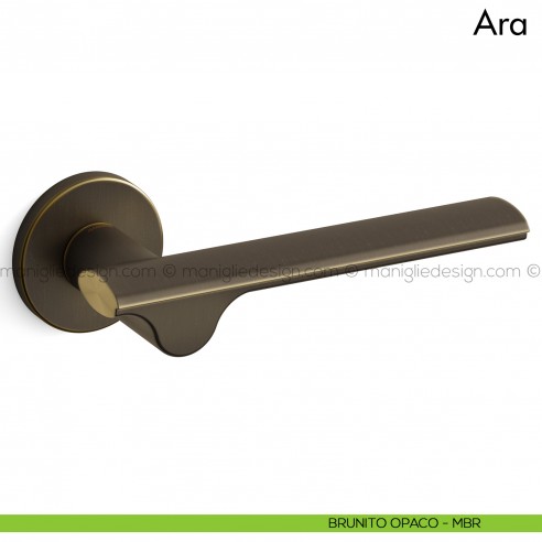 Maniglia per porta Ara Mandelli brunito opaco