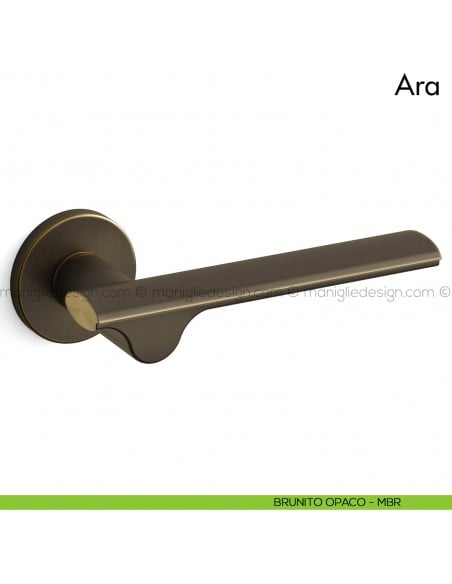 Maniglia per porta Ara Mandelli brunito opaco