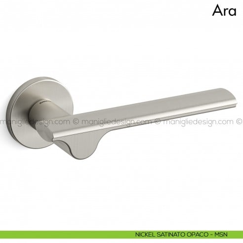 Maniglia per porta Ara Mandelli nickel satinato opaco