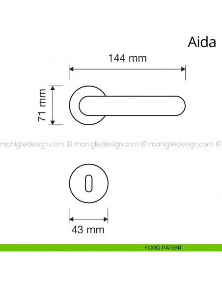 Maniglia per porta interna Aida Linea Calì