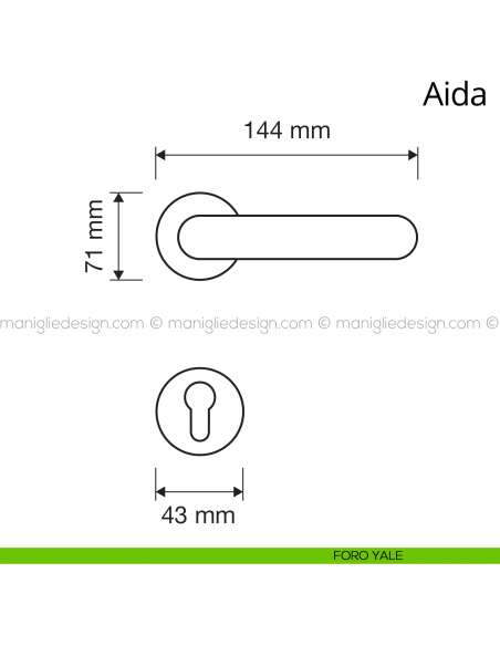 Maniglia per porta interna Aida Linea Calì