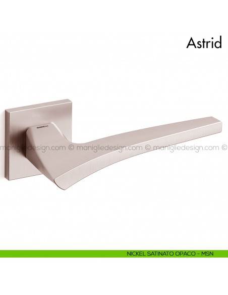 Maniglia per porta Astrid Mandelli nickel satinato opaco