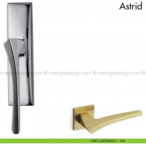 Maniglia per finestra cremonese Astrid Mandelli oro satinato