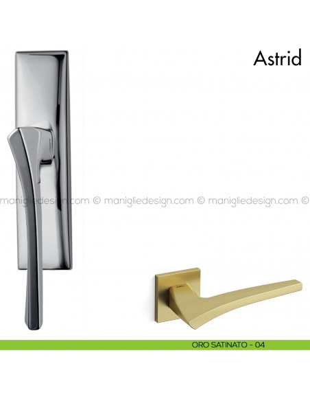 Maniglia per finestra cremonese Astrid Mandelli oro satinato