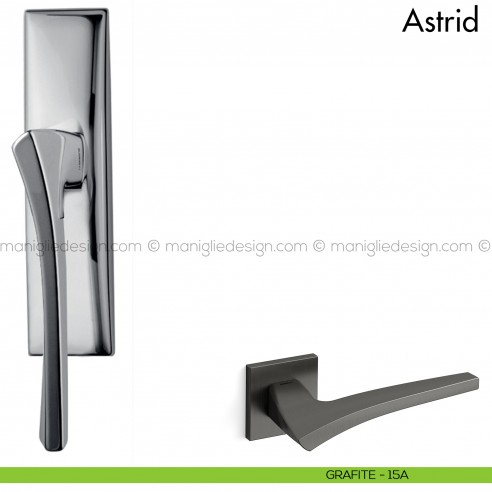 Maniglia per finestra cremonese Astrid Mandelli grafite