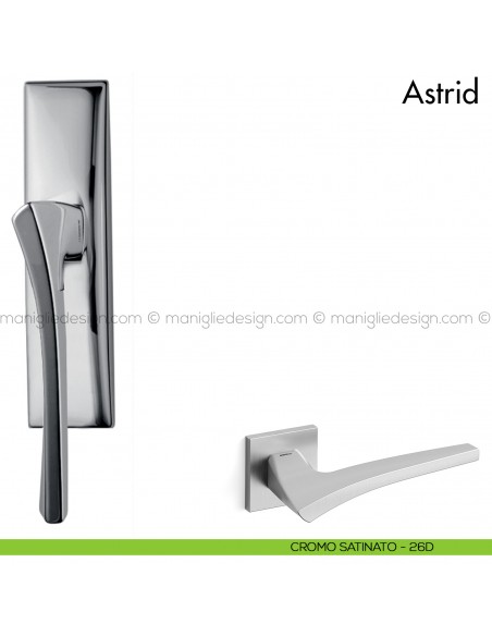 Maniglia per finestra cremonese Astrid Mandelli cromo satinato