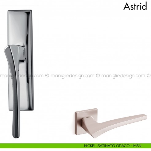 Maniglia per finestra cremonese Astrid Mandelli nickel satinato opaco