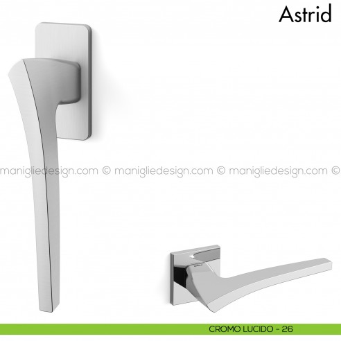 Maniglia per finestra martellina DK Astrid Mandelli cromo