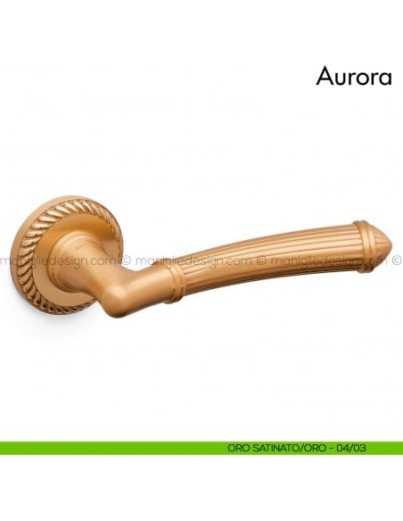 Maniglia per porta Aurora Mandelli oro satinato - oro