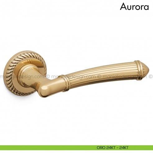Maniglia per porta Aurora Mandelli oro24 KT