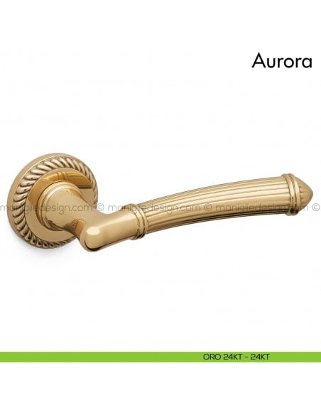 Maniglia per porta Aurora Mandelli oro24 KT