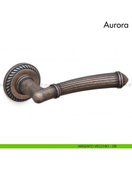 Maniglia per porta Aurora Mandelli argento vecchio
