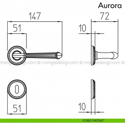 Maniglia per Porta Aurora Mandelli