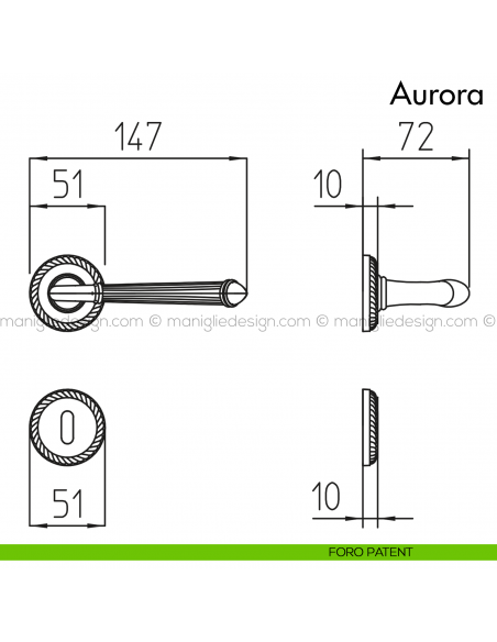 Maniglia per Porta Aurora Mandelli