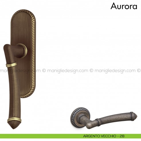 Maniglia per finestra cremonese Aurora Mandelli argento vecchio