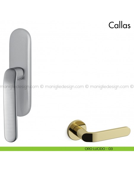 Maniglia per finestra cremonese Callas Mandelli oro